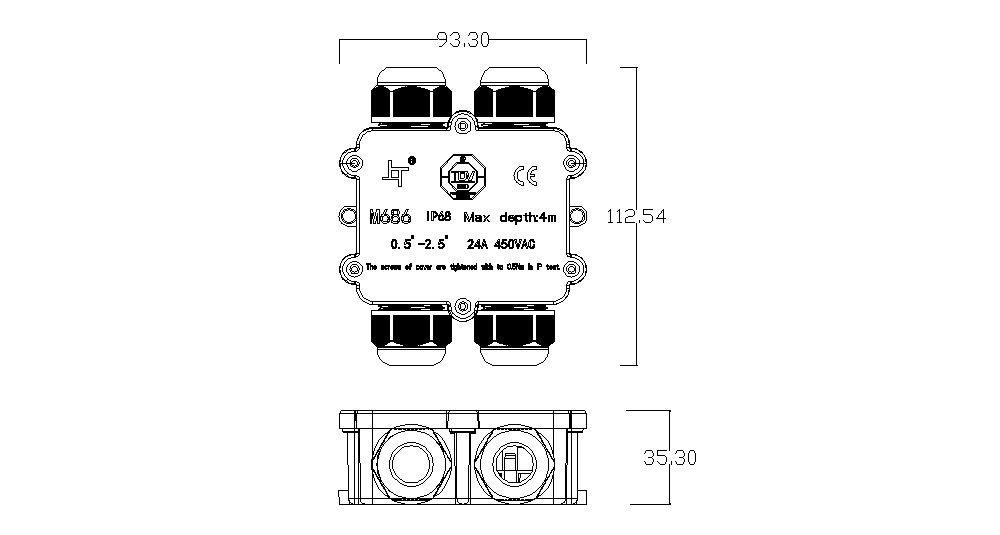 4Way Waterproof Junction Box Astrum Lighting and Design