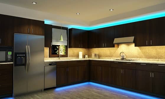 LED Striplighting in kitchen