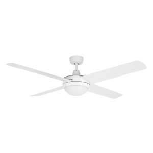 White ceiling fan with light