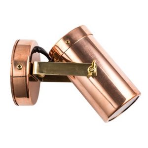 Copper outdoor spotlight